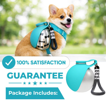 🐕 LIMITED TIME 50% OFF! 🔥 2-in-1 Portable Dog Water Bottle for Small Dogs – Leak-Proof, Compact & Foldable Silicone Bowl 🐾