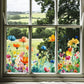 💐 LIMITED TIME 50% OFF! 🖼️ Colorful Floral Bouquet Window Sticker – Vibrant Design, Easy Peel & Removable – Perfect for Home, Cafe & Spring Decor ✨