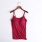 ☀️ PROMO LIMITÉE -50% ! 👚 Women's Tank Top with Built-in Bra – Adjustable Straps, Stretchy Modal-Cotton, U-Neckline, 7 Colors, Sizes S-6XL 🤍