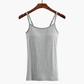 ☀️ PROMO LIMITÉE -50% ! 👚 Women's Tank Top with Built-in Bra – Adjustable Straps, Stretchy Modal-Cotton, U-Neckline, 7 Colors, Sizes S-6XL 🤍