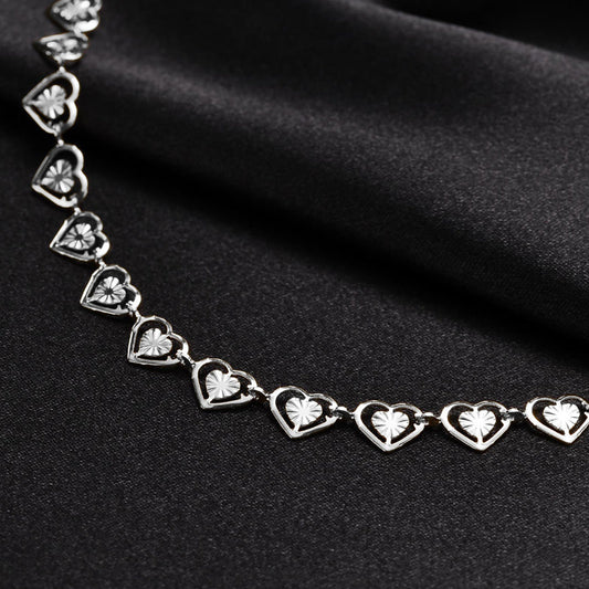 🎉 LIMITED TIME 50% OFF! 💛 Radiant Heart Necklace – Polished Openwork Heart Link, Lightweight & Feminine Charm for Daily Wear ✨
