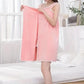 💥 50% OFF! ✨ Plus Size Women's Wearable Shower Skirt – Secure 2-Button Design, Super-Soft Coral Fleece & Quick-Dry Absorbent – Full Coverage That Stays Put, No Awkward Towel Drops 🚿