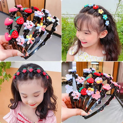 🌺 Buy 1 Get 1 FREE! ✨ Children's Cute Braided Hairpin – Super Easy 5-Minute Styling, Perfect for Newbie Parents & Cute Cartoon Designs – Adorable Look for Every Occasion 🎀
