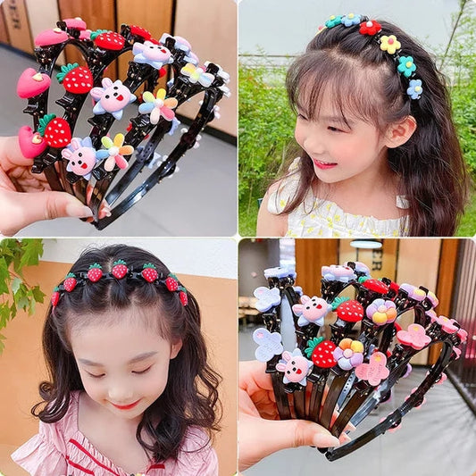 🌺 Buy 1 Get 1 FREE! ✨ Children's Cute Braided Hairpin – Super Easy 5-Minute Styling, Perfect for Newbie Parents & Cute Cartoon Designs – Adorable Look for Every Occasion 🎀