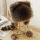 ⏳Time-Limited Special⏰ Raccoon Tail Fur Parent-Child Plush Hat