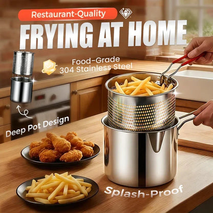 🔥 HOT SALE 50% OFF! 🍳 304 Stainless Steel Multifunctional Fryer – Deep Fry, Pan Fry, Boil & Stew in One Pot ✨