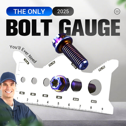 Stainless Steel Double-Sided Bolt Gauge Card（50% OFF）