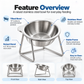 🥣 50% OFF! ✨ 15° Tilted Orthopaedic Feeding Bowl – Raised Stainless Steel Stand, Ergonomic Angle for Better Digestion & Removable Bowl – Simple Everyday Feeding for Cats & Dogs 🐾