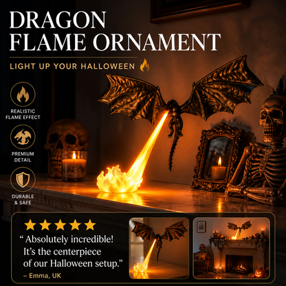 🐉🔥 LIMITED TIME 50% OFF! Dragon Flame Decoration – Realistic Flame Effect, PLA Silk Thread – A Must-Have for Halloween Decor! Add 2+ Items for Discount 🎃🌙✨