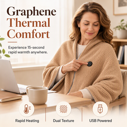 ❄️ 50% OFF! 🔥 Heated Blanket Shawl – Portable warmth all winter ✨