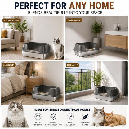 😺 LIMITED TIME 50% OFF! 💩 The Litter Box That Ends Messy Floors & Bad Odors – Perfect for Multi-Cat Homes 🛡️