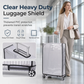 🧳 Clear Protective Luggage Cover – Transparent PVC Layer Reduces Scuffs Splashes & Dirt, Reinforced Handle & Wheel Openings, Hook-and-Loop Bottom Closure – 4 Sizes 22/24/26/28 Inches for Travel ✈️