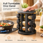 🧂 50% OFF! ✨ 360° Rotating Stainless Steel Spice Rack Organizer with Glass Shaker Jars – Whisper-Smooth Ball-Bearing Turntable, Lead-Free Glass Jars with Dual Sift & Pour Lids, Anti-Slip Rims – 2/3/4-Tier Options 2 Colors 🍳