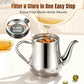 🔥 50% OFF! ✨ Stainless Steel Oil Filter Pot – Ultra-Fine Mesh Strainer, Drip-Free Spout & Food-Grade Steel – Reuse Cooking Oil Cleanly & Safely 🥘