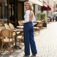 👖 LIMITED-TIME 50% OFF! ✨ Women's Wide-Leg Jeans – High Waist, Elastic Back, Dark Wash ✨