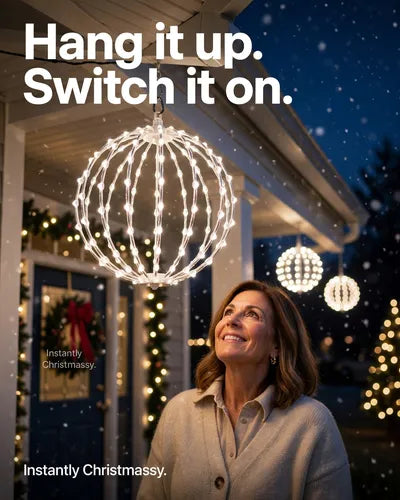 ✨ Hanging LED Light Balls | Foldable Warm-Toned and Multicolored Decorative Lights
