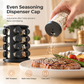 🧂 50% OFF! ✨ 360° Rotating Stainless Steel Spice Rack Organizer with Glass Shaker Jars – Whisper-Smooth Ball-Bearing Turntable, Lead-Free Glass Jars with Dual Sift & Pour Lids, Anti-Slip Rims – 2/3/4-Tier Options 2 Colors 🍳