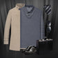 Men's Faux Two Piece Lapel Long-Sleeve Tops