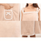 💥 50% OFF! ✨ Plus Size Women's Wearable Shower Skirt – Secure 2-Button Design, Super-Soft Coral Fleece & Quick-Dry Absorbent – Full Coverage That Stays Put, No Awkward Towel Drops 🚿