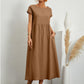 ⏰Last Day Sale 50% Off💃Solid Color Sleeveless Loose Cotton and Linen Pocket Dress