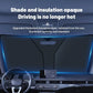 🚗 ✨ Windshield Sunshade Foldable Sun Shield – UV Protection, Includes Steering Wheel Cover, Pouch ☀️