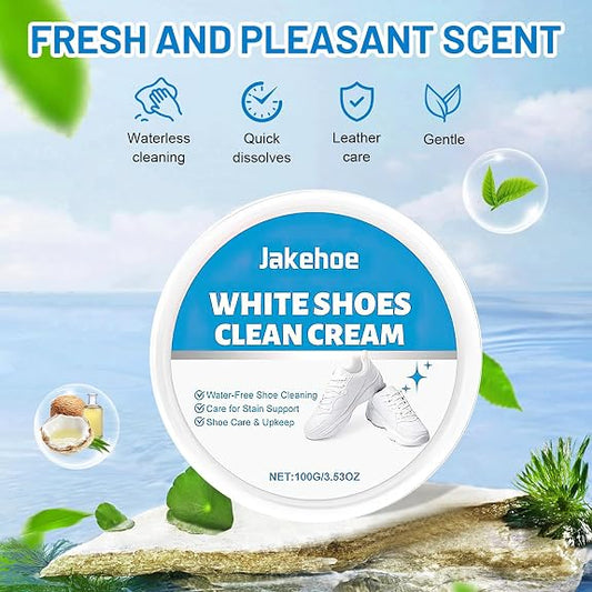 👟 50% OFF! ✨ Waterless White Shoe Cleaner – Instant Stain Removal Paste, Multi-Surface Safe & Conditioning Formula – Restore Fresh Out-of-Box Look in Seconds 🧼