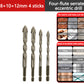 🔥2026 Hot Sale🔥High-Strength 4-Flute Serrated Eccentric Drill Bit Kit - Durable & Versatile for All DIY Projects