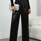 Women's Sequin Sparkle Wide Leg Pants with Elastic Waistband