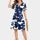 💃 LIMITED TIME 50% OFF! 🌈 Women's Ruffle Sleeve Sexy Sundress – Floral V-Neck Short Wrap Dress with Pockets 🌸