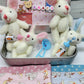 💎 50% OFF! 💎 Bunny Mummy & Baby Plush Pocket Tin – Handmade Easter Collectible with Cozy Blanket (Pink/Blue Ears) 🐇🎁