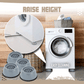 🔇 50% OFF! ✨ Universal Anti-Vibration Washing Machine Pads (4-Pack) – Noise Cancelling TPU Rubber Absorbs 90% of Spin Vibrations, Ultra-Grip Suction Base Prevents Walking & Scratch-Free Floor Protection – Elevates Appliances 4cm for Easy Cleaning 🛡️