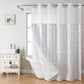 🔥 HOT SALE 50% OFF! 🔥 Waffle Shower Curtain – Hotel Style, 180GSM, Water-Repellent, 183×190cm 🚿