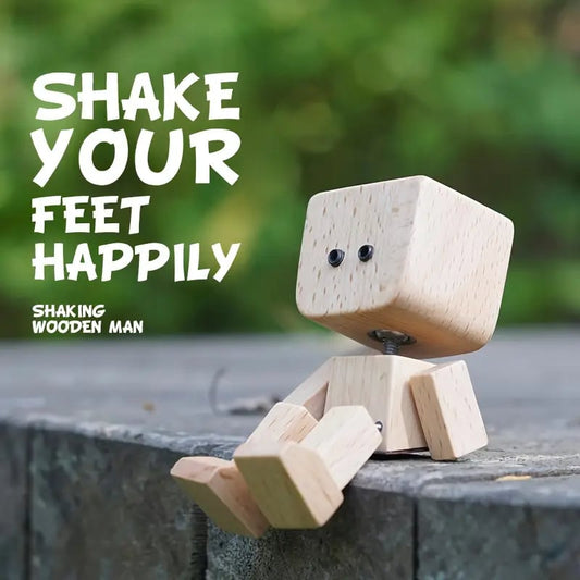 🙂Charming Little Wooden Figure with 12 Magnetic Expressions That Sways