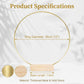🌸 50% OFF! ✨ Gold-Tone Decorative Hoop with Wooden Stand – Customizable Table Centerpiece with LED String, Reusable Design for Flowers, Ribbon & Greenery – Elegant Iron & Pine Wood Craft for Events & Everyday Decor 🎀
