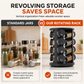 🧂 50% OFF! ✨ 360° Rotating Stainless Steel Spice Rack Organizer with Glass Shaker Jars – Whisper-Smooth Ball-Bearing Turntable, Lead-Free Glass Jars with Dual Sift & Pour Lids, Anti-Slip Rims – 2/3/4-Tier Options 2 Colors 🍳