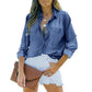 👗 LIMITED TIME 50% OFF! ✨ Imily Bela Chambray Shacket – Boyfriend Fit, Long Sleeve & Casual Denim Style 🌿