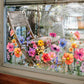 💐 LIMITED TIME 50% OFF! 🖼️ Colorful Floral Bouquet Window Sticker – Vibrant Design, Easy Peel & Removable – Perfect for Home, Cafe & Spring Decor ✨