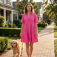 💝 Solid Color Comfort Lapel Button Dress – Classic Lapel Design & Soft Breathable Fabric 🌸ss
