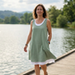 ⏰ LAST DAY 50% OFF! 👗 Women's Casual Loose Sleeveless Fake Two Piece Tank Dress – Breezy Layered Look & All-Day Comfort 💃