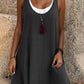 ⏰ LAST DAY 50% OFF! 👗 Women's Casual Loose Sleeveless Fake Two Piece Tank Dress – Breezy Layered Look & All-Day Comfort 💃