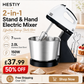 🎉 LIMITED TIME 50% OFF! 🎂 2-in-1 Stand & Hand Electric Mixer – 7-Speed Control, 2L Bowl, Beaters & Dough Hooks – UK Plug ✨