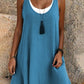 ⏰ LAST DAY 50% OFF! 👗 Women's Casual Loose Sleeveless Fake Two Piece Tank Dress – Breezy Layered Look & All-Day Comfort 💃