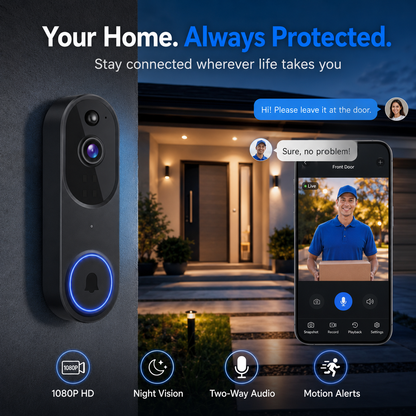💐50% OFF ! Smart HD Doorbell – Remote Access & Instant Alerts 📱💬【Exceptional Price】