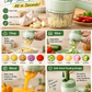 🥗 50% OFF! ✨ 4-in-1 Handheld Electric Vegetable Cutter & Garlic Chopper Set – Direct-to-Pot Open Feeding Port, 304 Stainless Blades Slice Mince Peel, 5-Second Self-Cleaning & Cordless USB-C Rechargeable – Olive Green 🔪