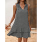 🌸 LIMITED TIME 50% OFF! 👗 Women's Geometric Print Bow Dress – Abstract Art Meets Timeless Style with Elegant Lacing Details 🎀