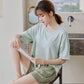 🎉 LIMITED TIME 50% OFF! ❄️ [With Chest Pad] New Ice Silk Cool Pajama Set – Breathable & Ultra-Soft Sleepwear 🌙