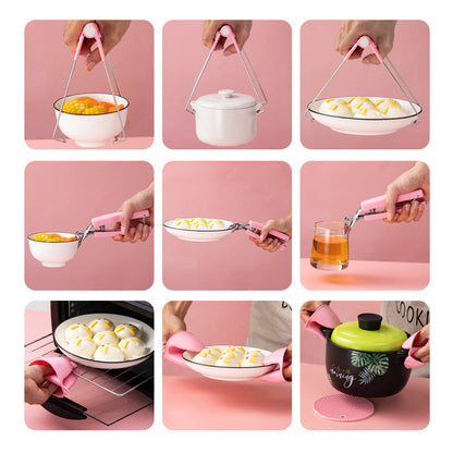 🍲 LIMITED TIME 50% OFF! ✨ Anti-Scalding Clip for Bowls – Adjustable, Heat-Resistant, One-Hand Operation 🔧