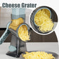 🧀 50% OFF! ✨ 3-in-1 Rotary Cheese Grater – Safe Feeding Port Prevents Cuts, 3 Interchangeable Stainless Steel Blades & Powerful Suction Feet – Grates, Slices & Spiralizes in Seconds 🥕