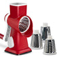 🧀 50% OFF! ✨ 3-in-1 Rotary Cheese Grater – Safe Feeding Port Prevents Cuts, 3 Interchangeable Stainless Steel Blades & Powerful Suction Feet – Grates, Slices & Spiralizes in Seconds 🥕