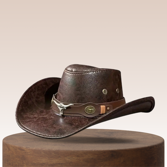 💐50% OFF ! Stylish Western Hat – Trendy Rivet Details & Wide Brim 🤠✨【Limited Offer】